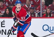 Ivan Demidov Canadiens winger skating with the puck