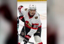 Jake Sanderson Injury: Senators D Back Wednesday vs. Panthers Ottawa Senators defenseman Jake Sanderson in his white road jersey ahead of his return from a lower-body injury