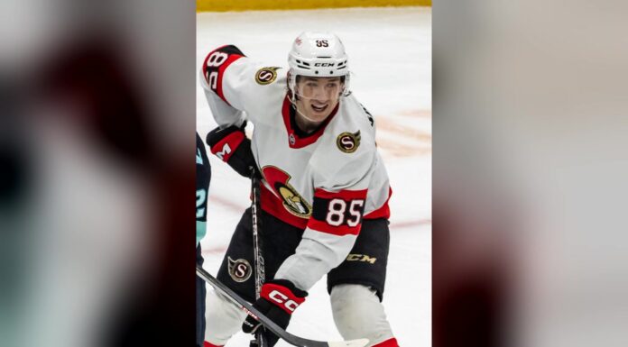 Jake Sanderson Injury: Senators D Back Wednesday vs. Panthers Ottawa Senators defenseman Jake Sanderson in his white road jersey ahead of his return from a lower-body injury
