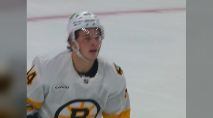 James Hagens Goal: Bruins Rookie Nets First NHL Goal vs. Jets Boston Bruins rookie James Hagens skates after scoring his first NHL goal against the Winnipeg Jets
