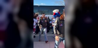 Jets Heritage Classic Outfits: Top Gun Jackets Steal Arrival Winnipeg Jets players arrive at Heritage Classic in Top Gun style bomber jackets and aviator sunglasses
