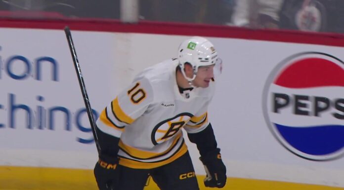 JJ Peterka OT Winner: Bruins Spoil Jets’ Home Opener JJ Peterka celebrates his overtime winner for the Boston Bruins against the Winnipeg Jets at Canada Life Centre