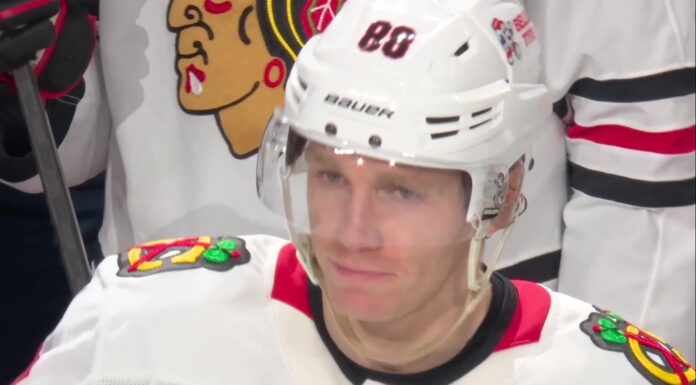 Kane Gets Standing Ovation and Video Tribute in Detroit Return Patrick Kane in Blackhawks jersey reacts to standing ovation and video tribute in Detroit return