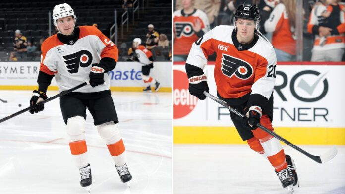Flyers recall Alex Bump and Cole Knuble Flyers forwards Alex Bump and Cole Knuble in warmups after being recalled from Lehigh Valley
