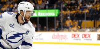 Kucherov’s Agent Says He Will Play Through Trade Request Lightning captain in white road sweater skating in Nashville as Nikita Kucherov trade request lingers