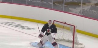 Linus Ullmark Injury Update: Senators Goalie Starts vs. Flyers Ottawa Senators goalie Linus Ullmark in net at morning skate before the home opener against the Flyers
