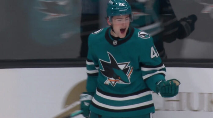 Luca Cagnoni Goal: First NHL Tally Is Sharks’ OT Winner Sharks defenseman Luca Cagnoni celebrates his first NHL goal, an overtime winner against the Florida Panthers at SAP Center