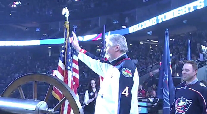 Lyle Odelein Dies at 58: Habs Cup Champ, First CBJ Captain Lyle Odelein, first Columbus Blue Jackets captain, waves to the Nationwide Arena crowd during the 25th anniversary celebration