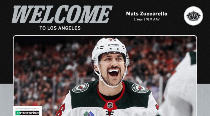 Zuccarello Injury: Kings Winger Week-to-Week Mats Zuccarello Kings welcome graphic, one-year $1 million contract