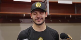 Michael DiPietro Bruins goalie speaks after first NHL win vs Ducks
