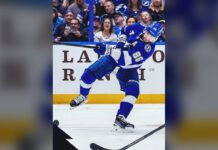 Kucherov Trade Wish Tied to Another Superstar, Kaplan Says Nikita Kucherov Lightning forward shooting during game against Canucks