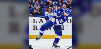 Kucherov Trade Wish Tied to Another Superstar, Kaplan Says Nikita Kucherov Lightning forward shooting during game against Canucks
