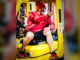 Ovechkin Farewell Tour: Hurricanes Gift Him a Forklift Alex Ovechkin sitting in a yellow forklift gifted by the Carolina Hurricanes on his farewell tour