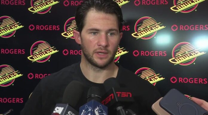 Paul Cotter Fires Back at Critics Picking Canucks Last Paul Cotter speaks to reporters after the Vancouver Canucks loss to the Vegas Golden Knights