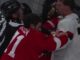 Red Wings, Senators Brawl After Greig Hit on DeBrincat Dylan Larkin and Thomas Chabot tangle during Red Wings Senators brawl