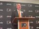 Rick Tocchet Rips Flyers: ‘Worst D-Zone I’ve Ever Seen’ Flyers head coach Rick Tocchet speaks at the podium after a 7-0 home opener loss to the Penguins