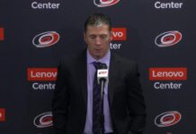 Brind’Amour Warns Hurricanes: ‘Going to Have to Do Something’ Hurricanes head coach Rod Brind'Amour speaks at postgame press conference after 5-2 loss to Capitals at Lenovo Center