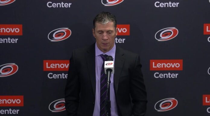 Brind’Amour Warns Hurricanes: ‘Going to Have to Do Something’ Hurricanes head coach Rod Brind'Amour speaks at postgame press conference after 5-2 loss to Capitals at Lenovo Center