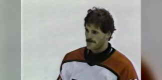 Ron Hextall on Shesterkin Goalie Goal: ‘A Neat Thing’ Ron Hextall in a Philadelphia Flyers jersey after becoming the first NHL goalie to shoot and score a goal in 1987