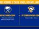 Ryan Johnson Trade: Sabres Send Former 1st-Rounder to Pittsburgh Buffalo Sabres trade graphic showing Caleb Jones and Daniel Laatsch going to Buffalo and Ryan Johnson to Pittsburgh Penguins