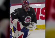 Samuel Montembeault Injury: Canadiens Goalie Leaves Practice Canadiens goalie Samuel Montembeault at practice in Brossard before leaving with a right leg injury