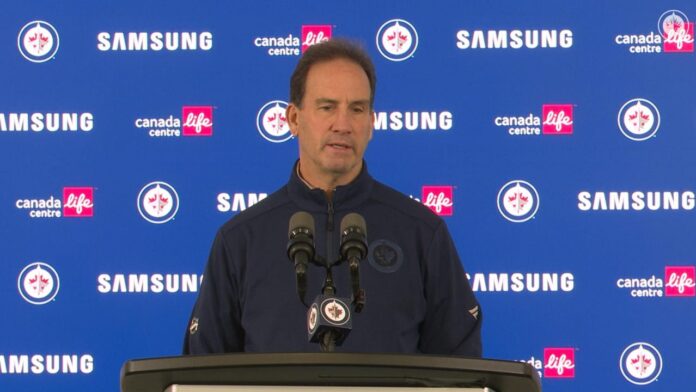 Scott Arniel Jets media availability Winnipeg Jets coach Scott Arniel speaks to reporters about Connor Hellebuyck