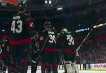 Senators Beat Panthers 5-1 in Brady Tkachuk’s Return Ottawa Senators celebrate 5-1 win over Panthers with goalie Sam Ersson at Canadian Tire Centre