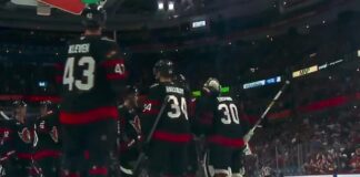 Senators Beat Panthers 5-1 in Brady Tkachuk’s Return Ottawa Senators celebrate 5-1 win over Panthers with goalie Sam Ersson at Canadian Tire Centre
