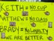 Senators Fans Signs: Best Banners From Tkachuk Return Senators fan sign mocking Tkachuk family Keith Matthew Brady in Ottawa