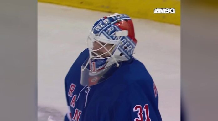 Igor Shesterkin Assist: Points in Back-to-Back Starts Rangers goalie Igor Shesterkin after picking up an assist on an empty-net goal against the Utah Mammoth at Madison Square Garden