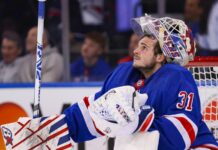 Igor Shesterkin Injury: Rangers Goalie Out for Season Rangers goaltender Igor Shesterkin looks up during a game at Madison Square Garden