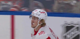 Simon Edvinsson Trade: Unsigned Red Wings D-Man Wants Out Simon Edvinsson Detroit Red Wings defenseman celebrates goal, unsigned RFA prefers trade