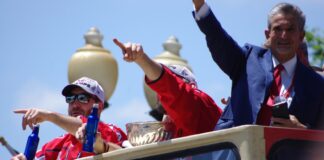 Ted Leonsis Award: Caps Owner Wins 2026 Lester Patrick Trophy Washington Capitals owner Ted Leonsis waves at the 2018 Stanley Cup parade in Washington, D.C.