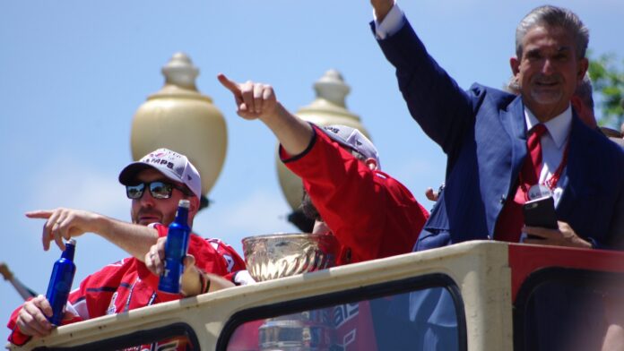 Ted Leonsis Lester Patrick Trophy 2026 Washington Capitals owner Ted Leonsis waves at the 2018 Stanley Cup parade in Washington, D.C.