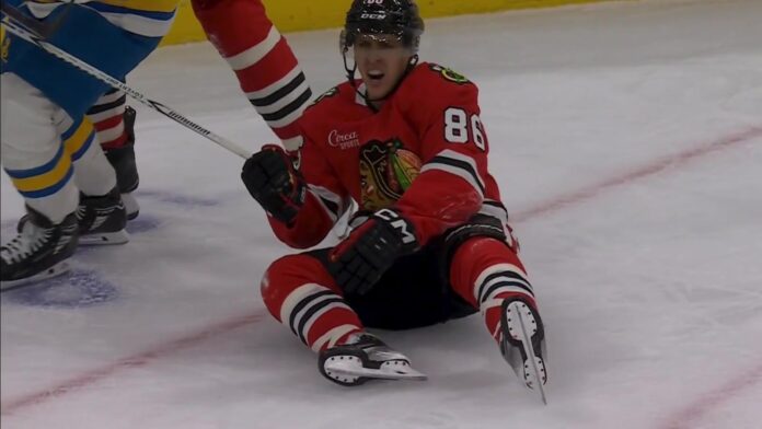 Teuvo Teravainen injury Blackhawks vs Blues Teuvo Teravainen sits on the ice in pain after an ankle injury during the Blackhawks game against the Blues