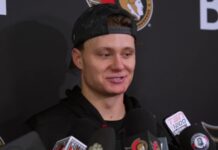 Stutzle Skips Tkachuk Dinner: “I Have a Chef at Home” Tim Stutzle Senators media availability before Brady Tkachuk return