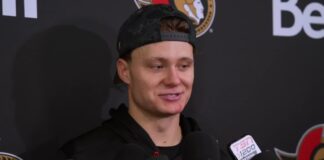 Stutzle Skips Tkachuk Dinner: “I Have a Chef at Home” Tim Stutzle Senators media availability before Brady Tkachuk return