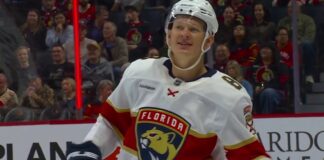 Brady Tkachuk Goal: Answers Ottawa Boos in Return Brady Tkachuk smiling in Florida Panthers jersey after scoring in return to Ottawa