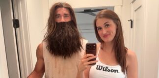 Tom Wilson Baby News: Capitals Star Announces Second Child Tom Wilson and wife Taylor in Cast Away Halloween costumes announcing second baby
