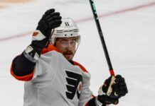 Travis Konecny Injury: Flyers Winger Placed on IR Philadelphia Flyers winger Travis Konecny skating during a game against the Seattle Kraken