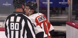 Travis Konecny Hot Mic: Flyers Star Asks Ref If He’s ‘Insane’ Flyers forward Travis Konecny yells at referee after hooking penalty against Hurricanes