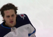 Tyrel Bauer Fight: Jets Rookie Drops Keegan Kolesar Winnipeg Jets defenseman Tyrel Bauer after his fight with Keegan Kolesar against the Detroit Red Wings