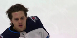Tyrel Bauer Fight: Jets Rookie Drops Keegan Kolesar Winnipeg Jets defenseman Tyrel Bauer after his fight with Keegan Kolesar against the Detroit Red Wings