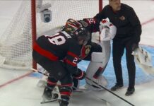 Ullmark Injury: Senators Goalie Helped Off vs. Panthers Senators goalie Linus Ullmark helped off the ice by a trainer and Claude Giroux after lower-body injury vs. Panthers