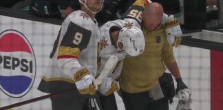 Victor Olofsson Injury: Mark Stone Fights After Meyers Hit Victor Olofsson helped off the ice by Jack Eichel and a Golden Knights trainer after Ben Meyers boarding hit vs Kraken