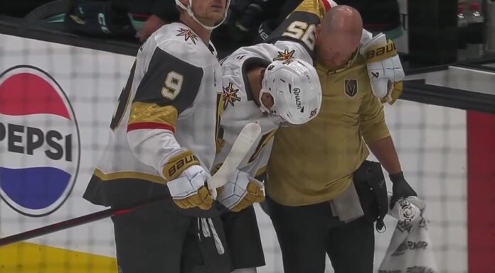 Victor Olofsson Injury: Mark Stone Fights After Meyers Hit Victor Olofsson helped off the ice by Jack Eichel and a Golden Knights trainer after Ben Meyers boarding hit vs Kraken